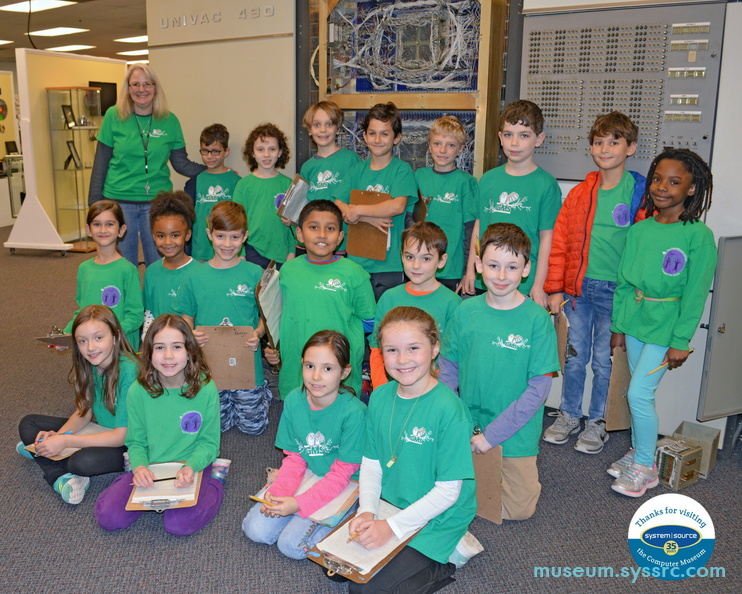 The GreenMount School Group with UNIVAC 490