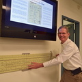 Jim Beauchamp with the Giant Slide Rule