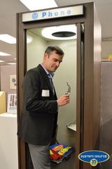 Jason Miller as Clark Kent in the System Source Phonebooth