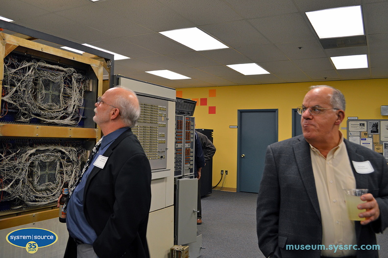 Observing the intense wiring of the UNIVAC 490